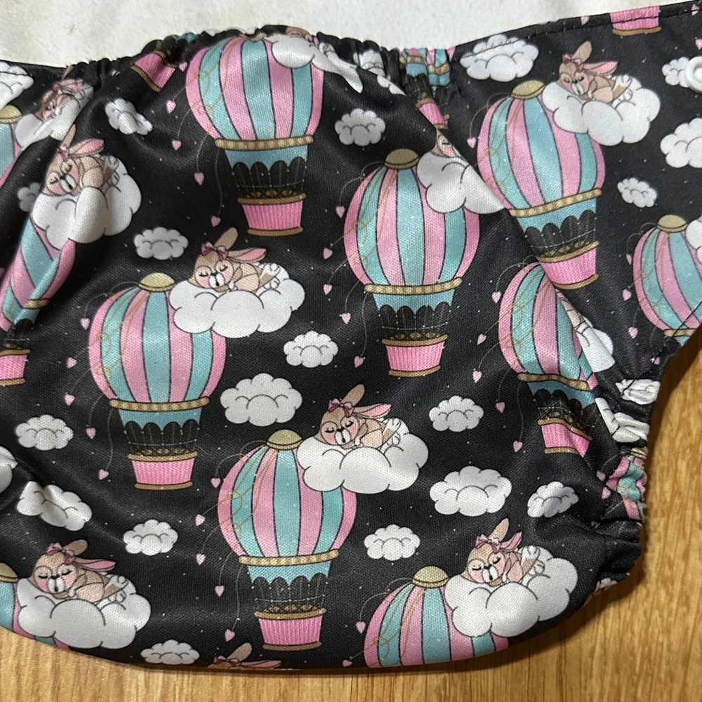 Kids Hot Air Balloon Print Diaper Cover